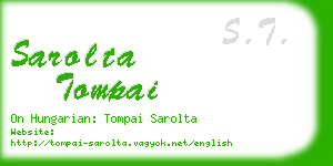 sarolta tompai business card